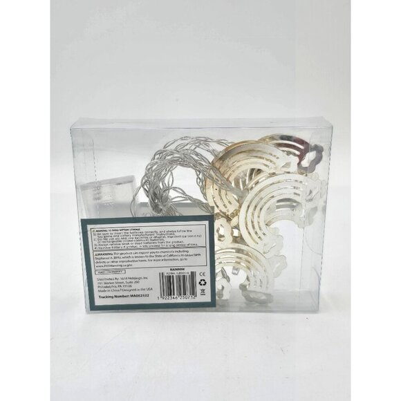 Room2Room Metal Silver Rainbow String Lights 9ft Length & Warm White LEDs - Picture 2 of 2